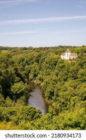 Selected Focus Of River Cillgerran On The Banks Of The River Teifi  West Wales UK Famous For Coracles And Salmon Fishing