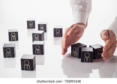 Selection and analysis candidate on work. Choice resume, business recruitment. HR manager is checking off workers in planning to select them for a work team.  - Shutterstock ID 750093148