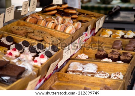 selection of confectionery. 