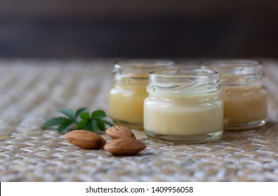 Selection Of Creamy Honey With Royal Jelly In Jars