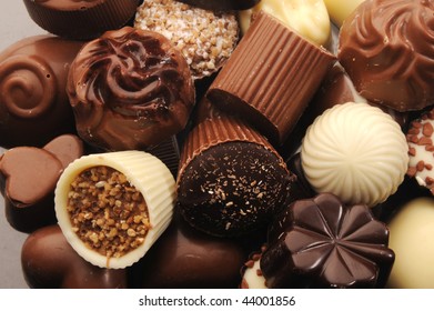 Selection Of Delicious Hand Made Luxury Chocolates