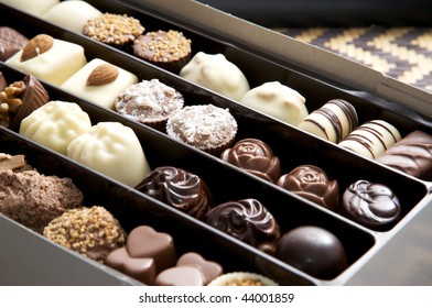 Selection Of Delicious Hand Made Luxury Chocolates