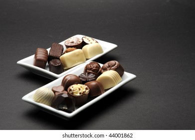 Selection Of Delicious Hand Made Luxury Chocolates