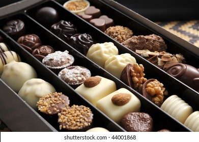 Selection Of Delicious Hand Made Luxury Chocolates