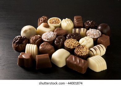 Selection Of Delicious Hand Made Luxury Chocolates