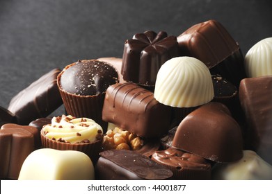 Selection Of Delicious Hand Made Luxury Chocolates