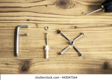 Selection of DIY materials to represent the word Fix