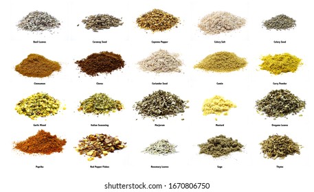 Spices 16 Different Kinds Written Titles Stock Photo 118016914 ...