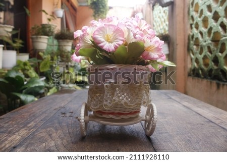 selection focus background abstract of fake plant