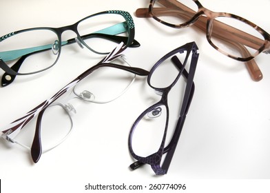 Selection Of Frames For Eye Wear Purchases At Optometrist Or Vision Specialist