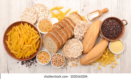 selection of gluten free food - Shutterstock ID 1020163204