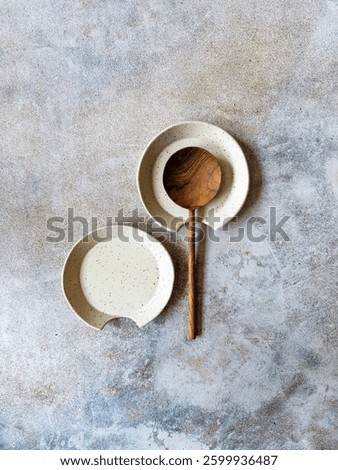 A selection of handmade stoneware ceramic spoon rests