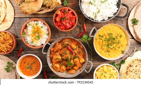 Indian Food On Dinner Table Images Stock Photos Vectors