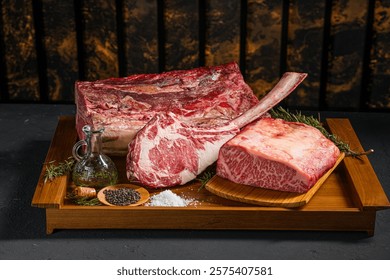 A selection of premium beef cuts.