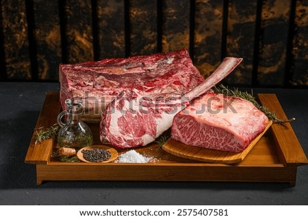 A selection of premium beef cuts.