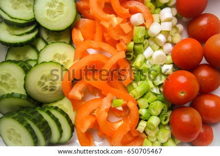 selection sald vegetables stock photo edit now 650705467