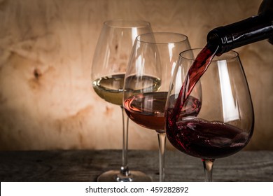 Selection of wine for tasting - Shutterstock ID 459282892