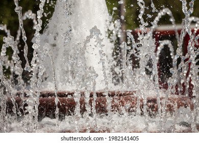 Selective blur on the water jet of a fountain, with a stream flowing in the air. This water stream is used to promote the aquatic resources. 

 - Powered by Shutterstock