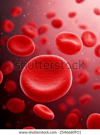 Selective focus of 3D visualization of red blood cells in blood vessels.