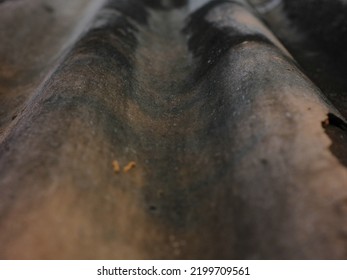 Selective Focus Of The Asbestos Tile Roof Of A House