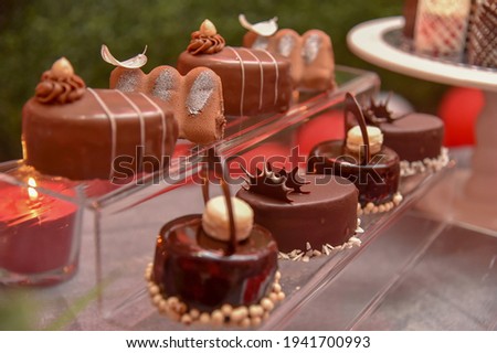 selective focus cake of small depth of field