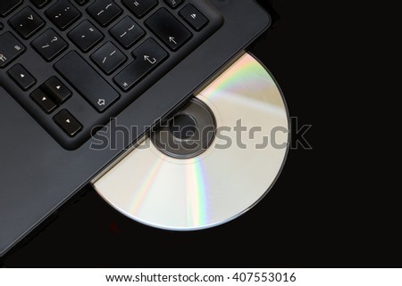 Selective focus cd or dvd in laptop drive