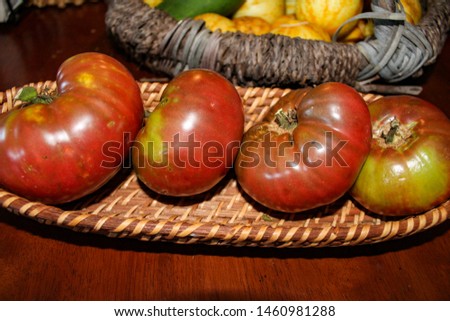 Selective Focus Closeup of Delicious Looking Ripe Hanover County Virginia Tomatoes 
