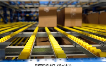 Selective Focus Inside A Logistics And Distribution Center