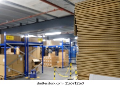 Selective Focus Inside A Logistics And Distribution Center