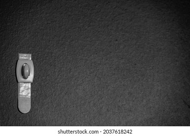 Selective Focus On Adhesive Strip Wall Hanger That Can Be Removed By Pulling Tape