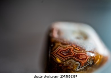 Selective Focus On Banding Of A South Dakota Fairburn Agate