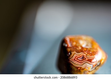 Selective Focus On Banding Of A South Dakota Fairburn Agate