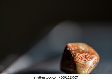 Selective Focus On Banding Of A South Dakota Fairburn Agate