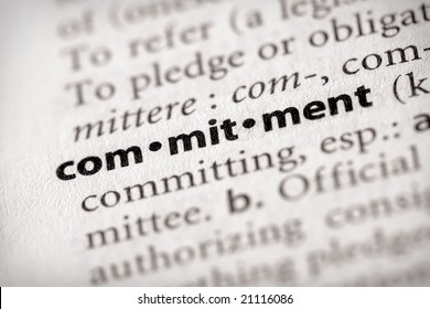 Selective focus on the word "commitment". Many more word photos in my portfolio...