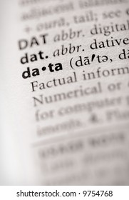 Selective focus on the word "data". Many more word photos for you in my portfolio...