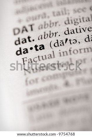 Selective focus on the word 