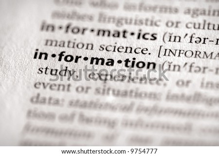Selective focus on the word 