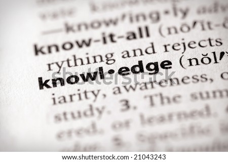 Selective focus on the word 