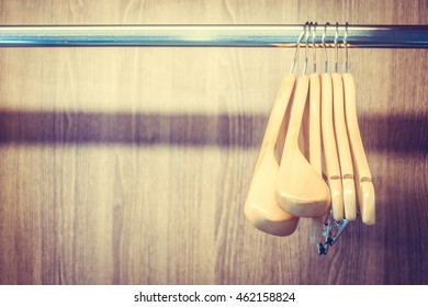 Selective focus point on Clothes hanger - Vintage Filter