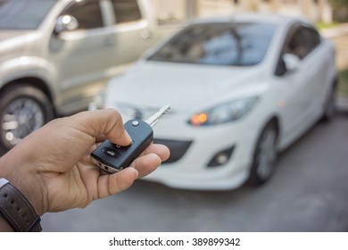 Selective focus Remote in hand man