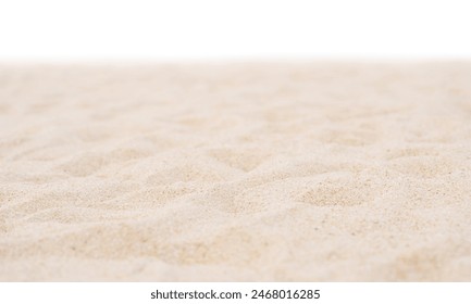 Selective focus Sea sand beach,Isolated yellow sand waves, Light brown Sand dunes surface texture background.