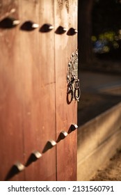 A Selective Focus Shot Of A Vintage Doorknob