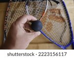 selective focus of a squash ball 