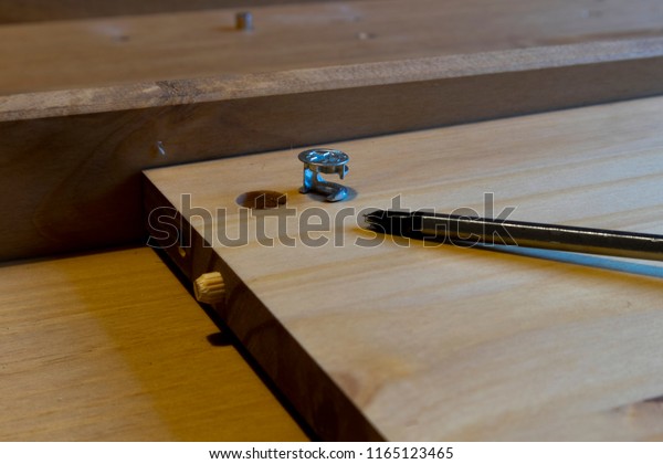 Self Assembly Bookcase Pine Flat Pack Royalty Free Stock Image