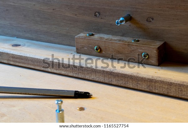 Self Assembly Bookcase Pine Flat Pack Stock Image Download Now