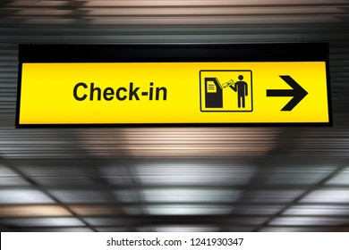 Self Check In Kiosk Touch Screen Interactive Display Sign At The Airport