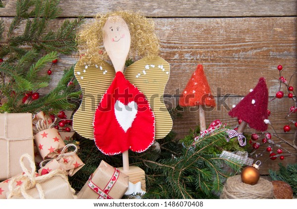 Self Made Angel Christmas Decorations Stock Photo Edit Now