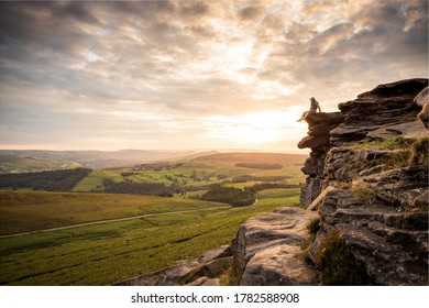 A Self Portrait , Stanage Edge 