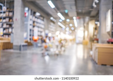 Self serve area in Shopping mall or department store with blurred background and bokeh light