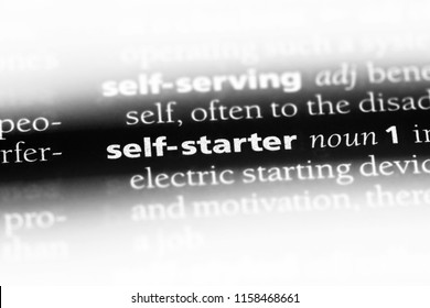 Self Starter Word In A Dictionary. Self Starter Concept.